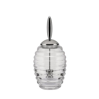 Alessi TW01 Honey Pot glass honey container with steel lid - Buy now on ShopDecor - Discover the best products by ALESSI design