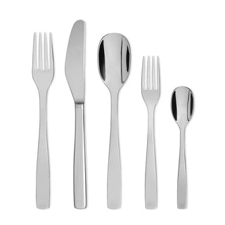 Alessi AJM22S5 KnifeForkSpoon steel cutlery set 5 pieces - Buy now on ShopDecor - Discover the best products by ALESSI design