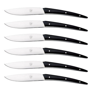 Broggi Java set 6 steak knives black handle - Buy now on ShopDecor - Discover the best products by BROGGI design