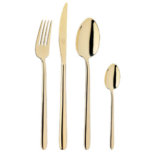 Broggi Stiletto set 24 cutlery Gold - Buy now on ShopDecor - Discover the best products by BROGGI design