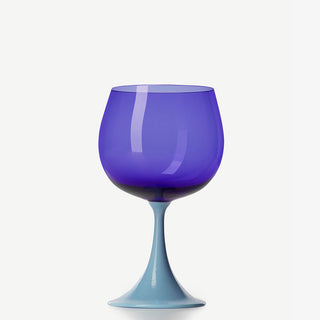 Nason Moretti Burlesque bourgogne red wine chalice light blue and blue - Buy now on ShopDecor - Discover the best products by NASON MORETTI design