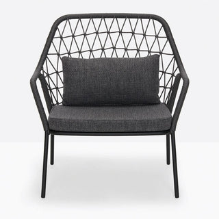 Pedrali Panarea 3679 lounge armchair with cushion for outdoor use Black - Buy now on ShopDecor - Discover the best products by PEDRALI design