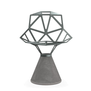 Magis Chair One chair with concrete base Magis Grey/Green 5256 - Buy now on ShopDecor - Discover the best products by MAGIS design