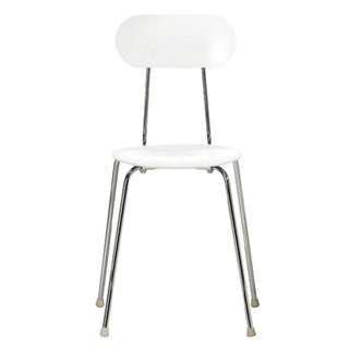 Magis Mariolina polypropylene stackable chair with chromed frame h. 85 cm. Magis White 1700C - Buy now on ShopDecor - Discover the best products by MAGIS design