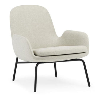 Normann Copenhagen Era lounge chair full upholstery fabric with black steel structure Normann Copenhagen Era Main Line flax MLF20 - Buy now on ShopDecor - Discover the best products by NORMANN COPENHAGEN design