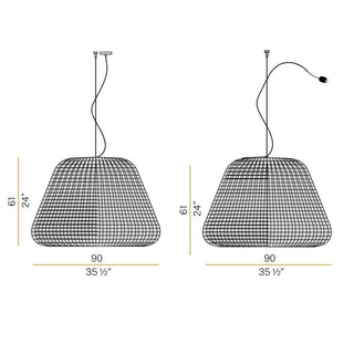 Panzeri Ralph suspension lamp LED outdoor diam. 90 cm - Buy now on ShopDecor - Discover the best products by PANZERI design