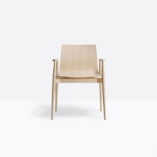 Pedrali Malmo 395 chair with wooden armrests Pedrali Natural ash FR - Buy now on ShopDecor - Discover the best products by PEDRALI design