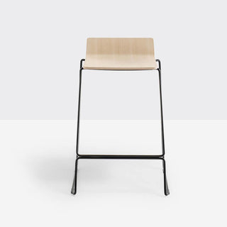 Pedrali Osaka Metal 5716 ash stool with sled base and seat H.65 cm. - Buy now on ShopDecor - Discover the best products by PEDRALI design